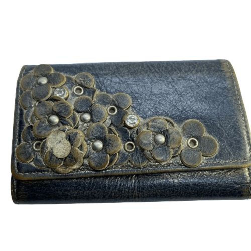 Authentic Anteprima Floral Leather Key Case